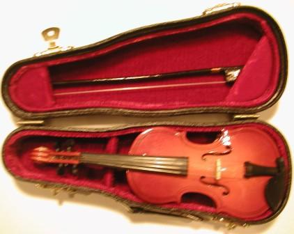 Violin in case
